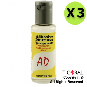 ADHESIVO AD 03 MULTIUSO TRANSPARENTE 100ML X 3 UNIDADES